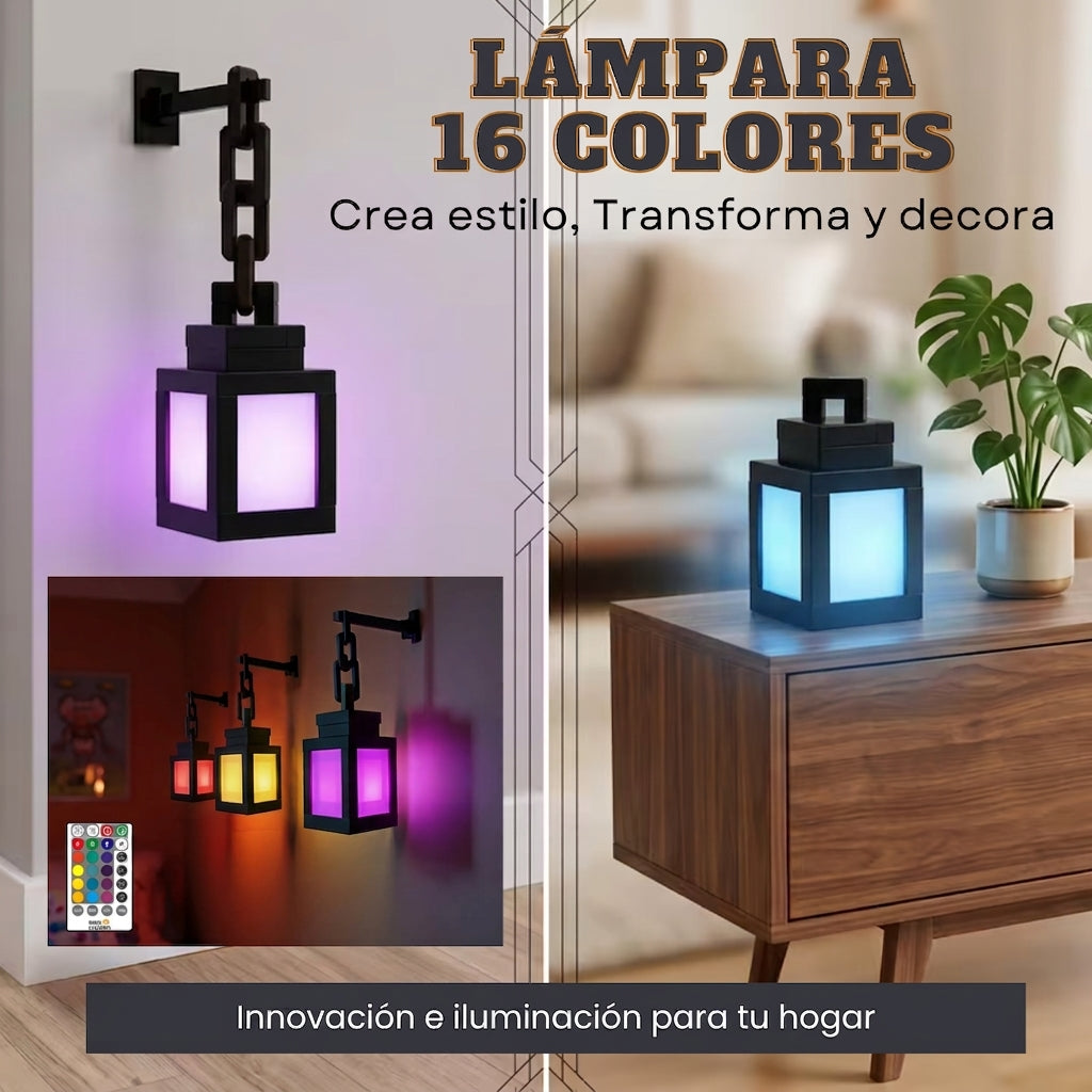 Lampara led 16 Colores con control