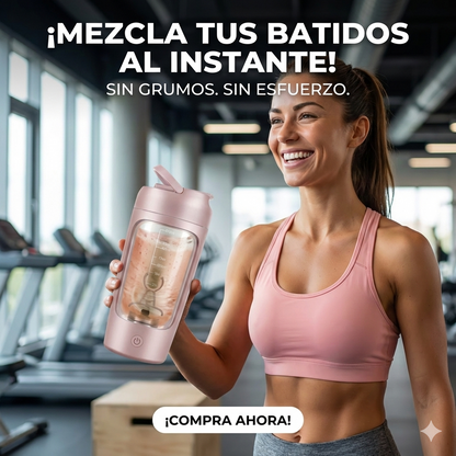 Botella Mezcladora Recargable Portatil