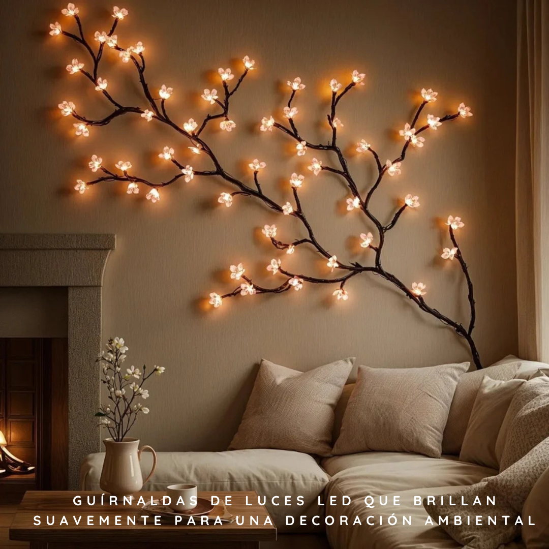 Guirnalda De Flores Cerezo Con Luces Led