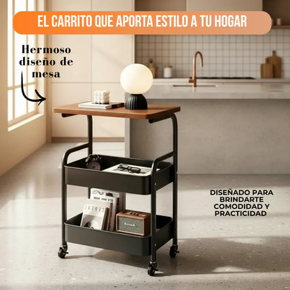 CARRO ORGANIZADOR DISEÑO DE MESA 3 NIVELES