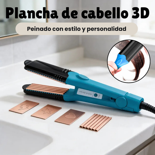 Plancha de Cabello 3D con Figuras