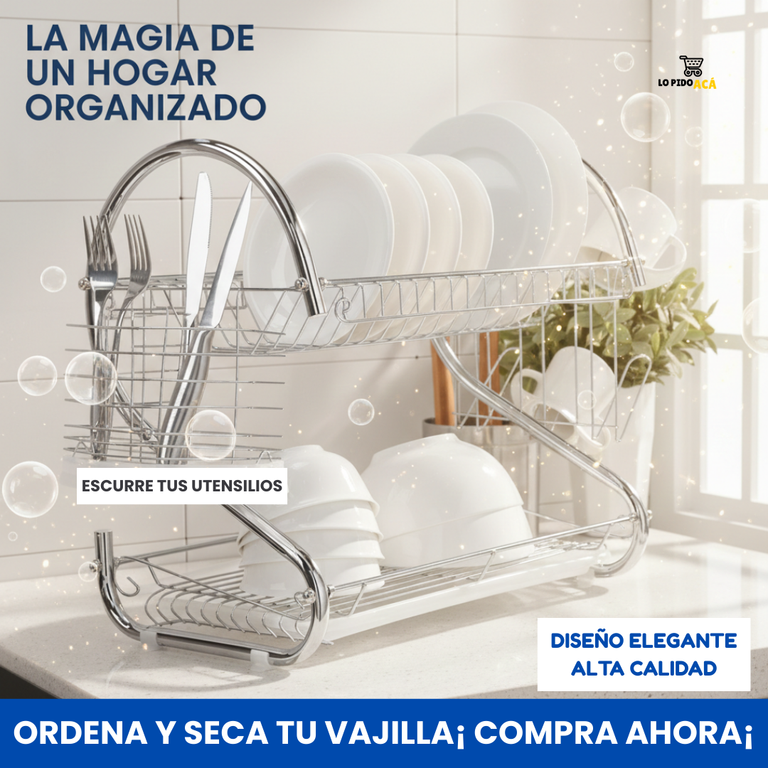 Escurridor de platos 2 niveles