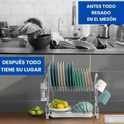 Escurridor de platos 2 niveles