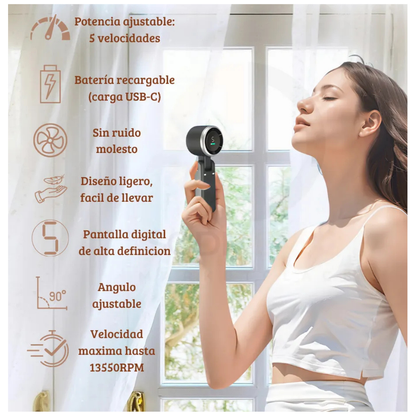 Mini ventilador portátil con cuerda