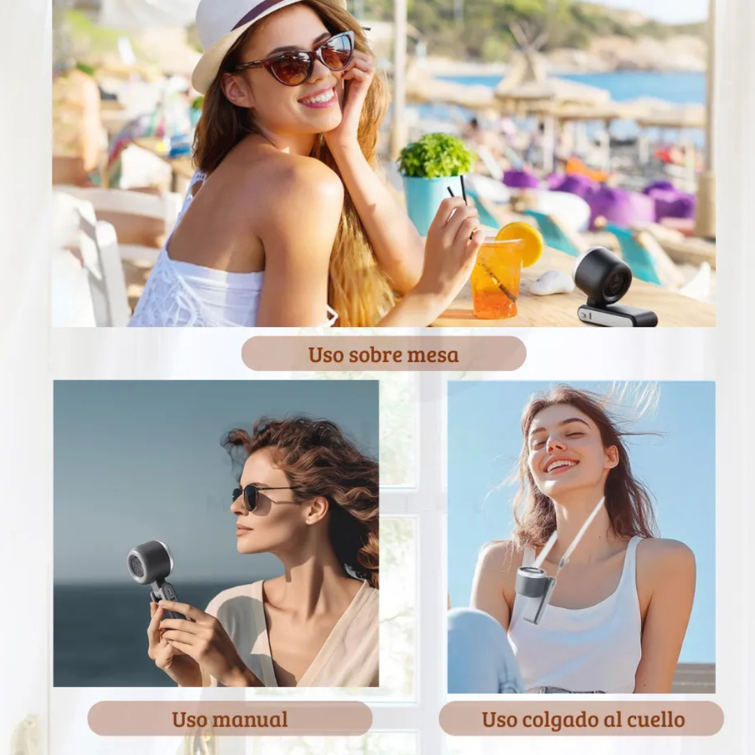 Mini ventilador portátil con cuerda