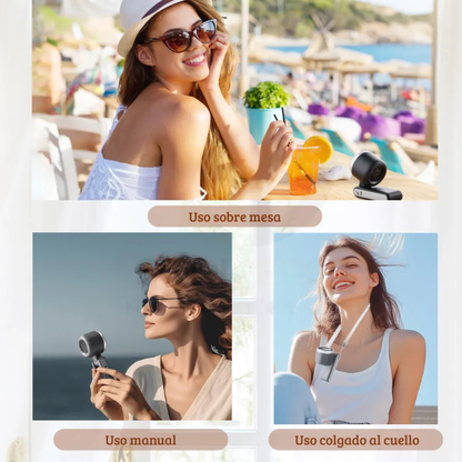 Mini ventilador portátil con cuerda