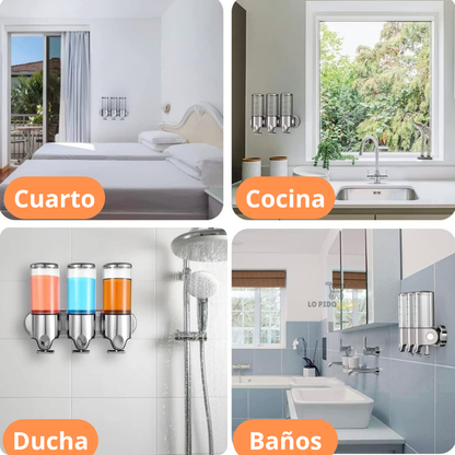 DISPENSADOR DE PARED - INCLUYE 3 FRASCOS