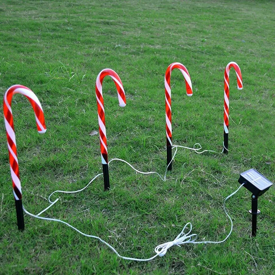 Set de Bastones navideños solares x5