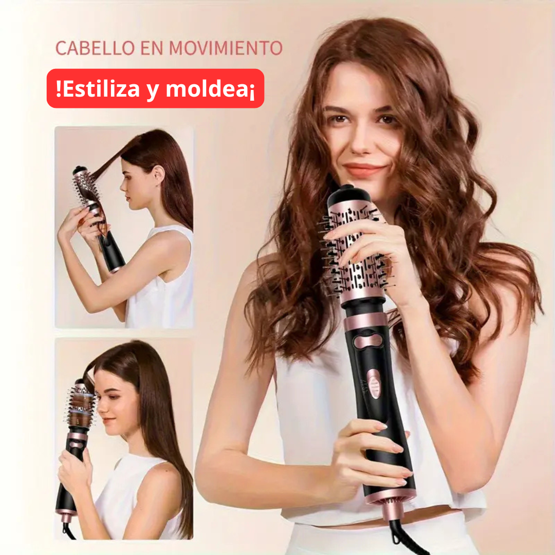 Cepillo giratorio y moldeador- aire caliente 2 en 1