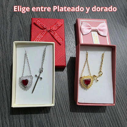Cadena para pareja Corazón y Espada