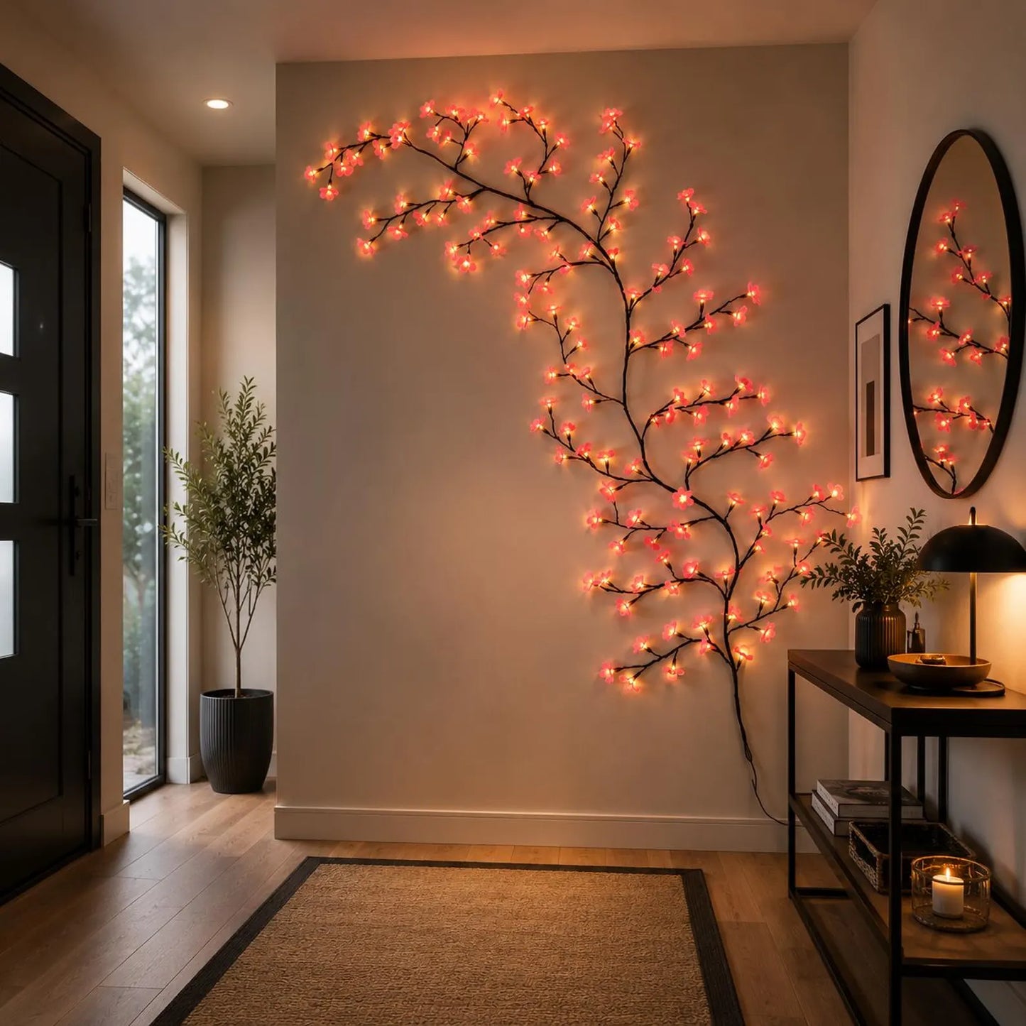 Guirnalda De Flores Cerezo Con Luces Led