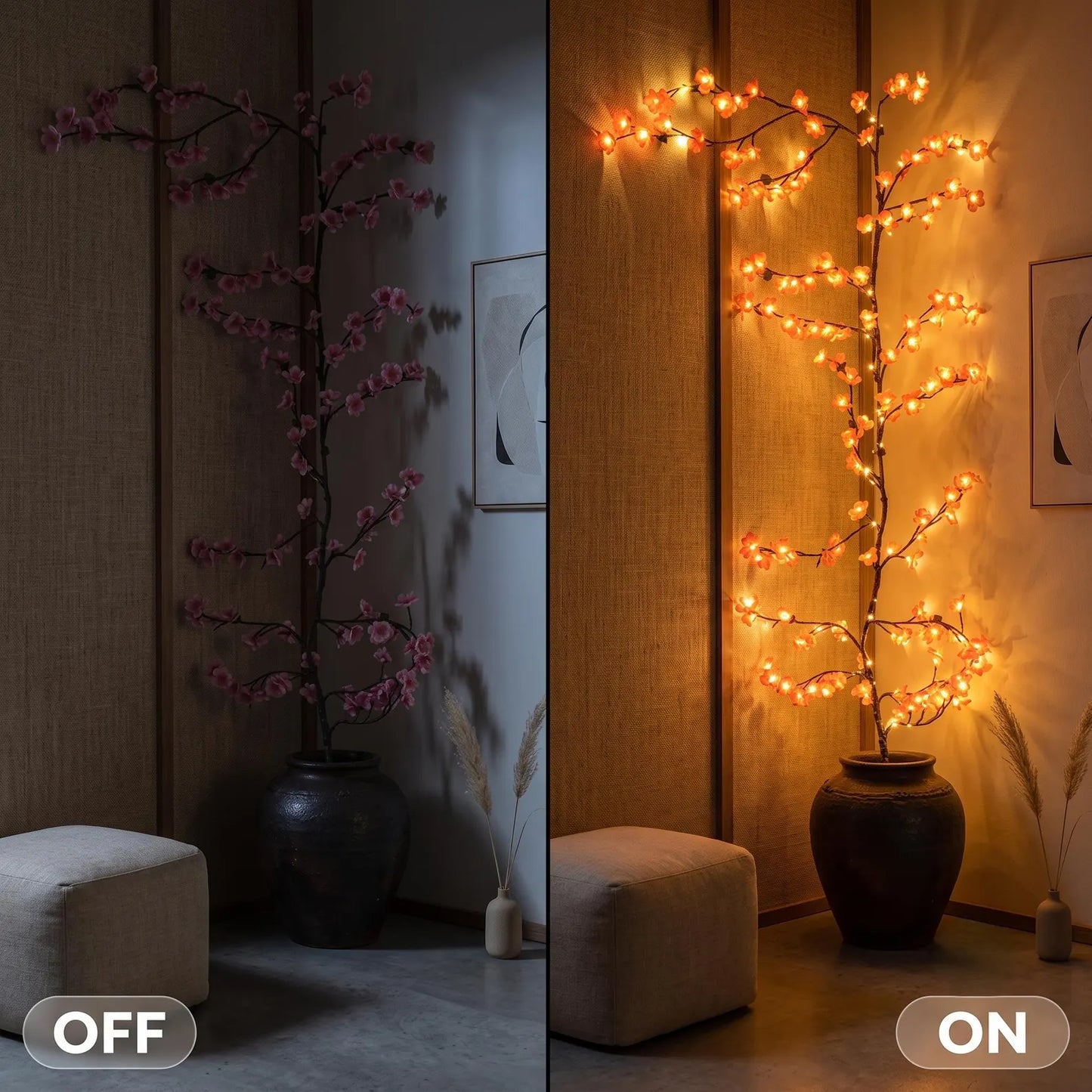 Guirnalda De Flores Cerezo Con Luces Led