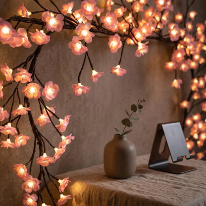 Guirnalda De Flores Cerezo Con Luces Led